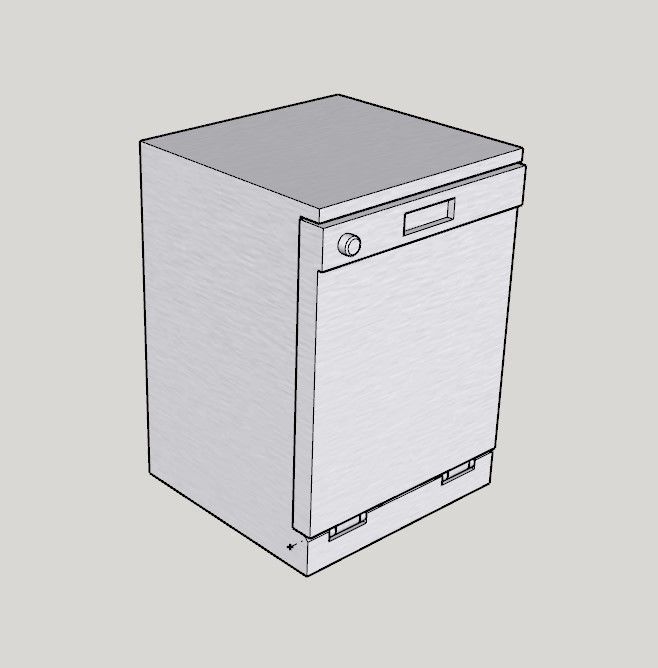 1 to 6 Scale dollhouse dishwasher 3D model 3D printable | CGTrader