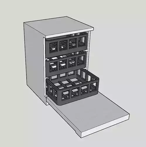 1 to 6 Scale dollhouse dishwasher 3D print model