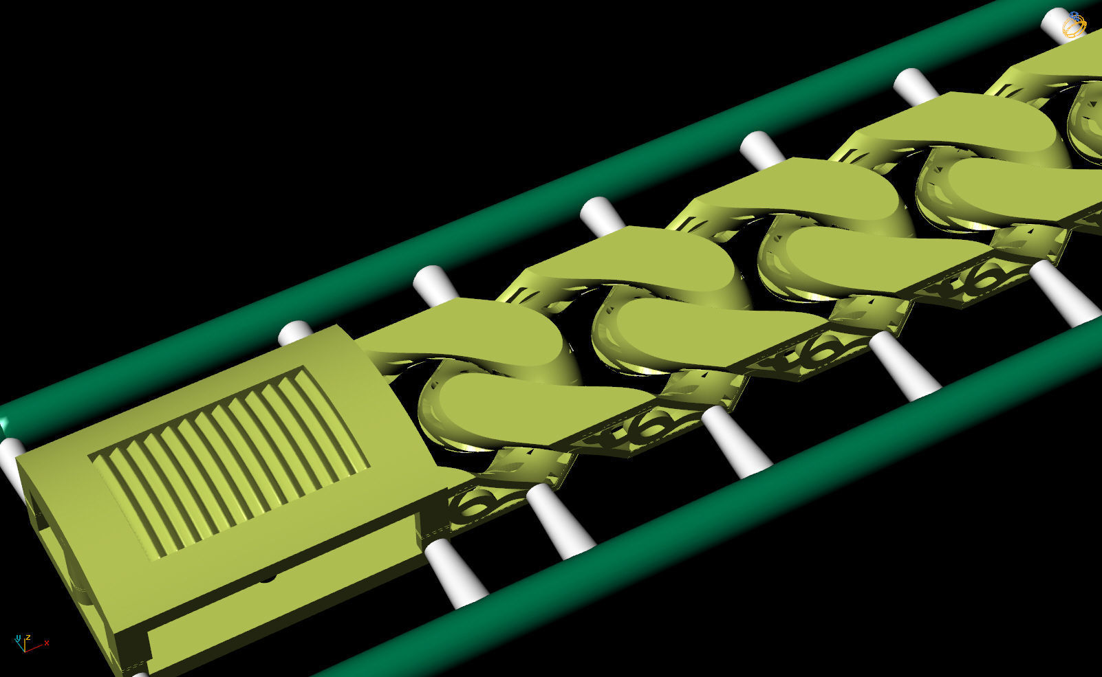 7 MM 18 CM CUBAN LINK CHAIN FOR BRACELET OR NECKLACE 3D print model_8