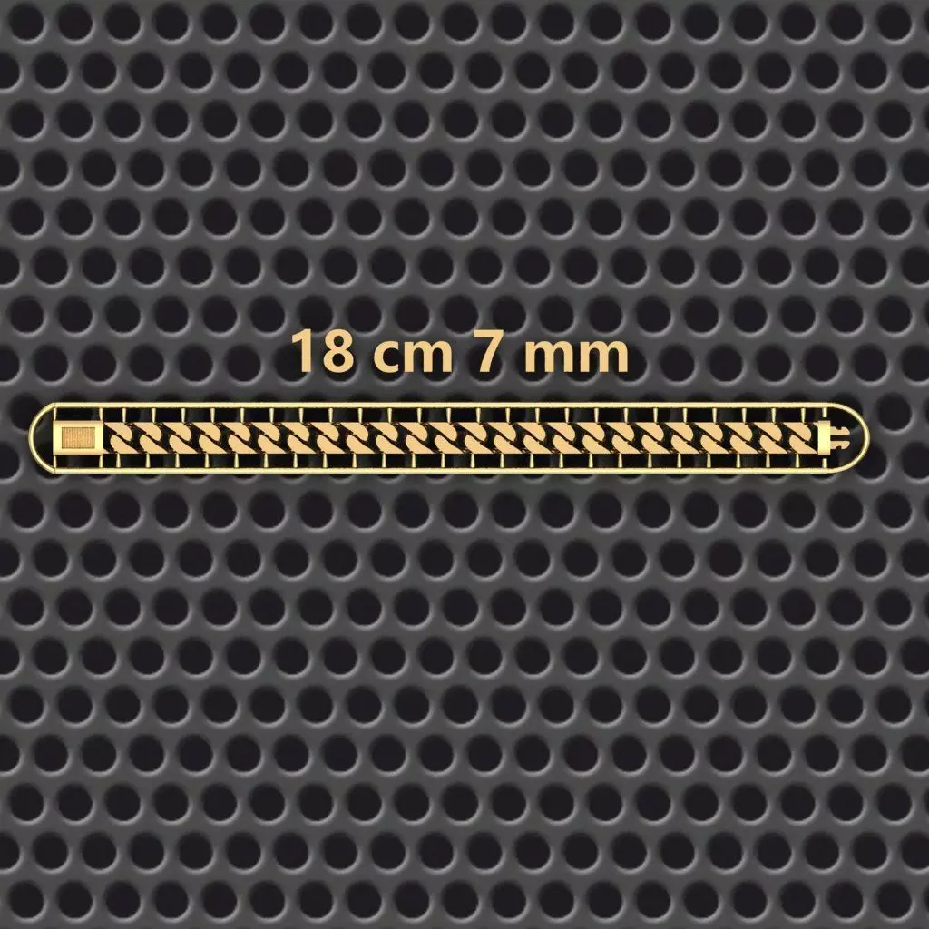 7 MM 18 CM CUBAN LINK CHAIN FOR BRACELET OR NECKLACE 3D print model_0