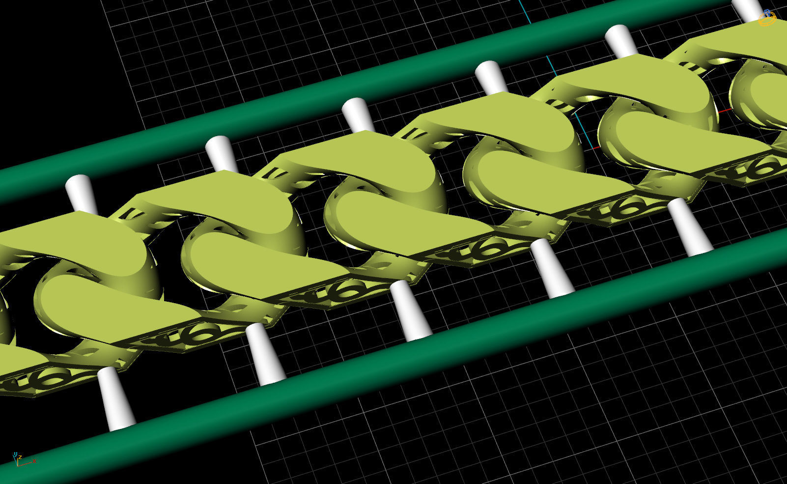 7 MM 18 CM CUBAN LINK CHAIN FOR BRACELET OR NECKLACE 3D print model_7