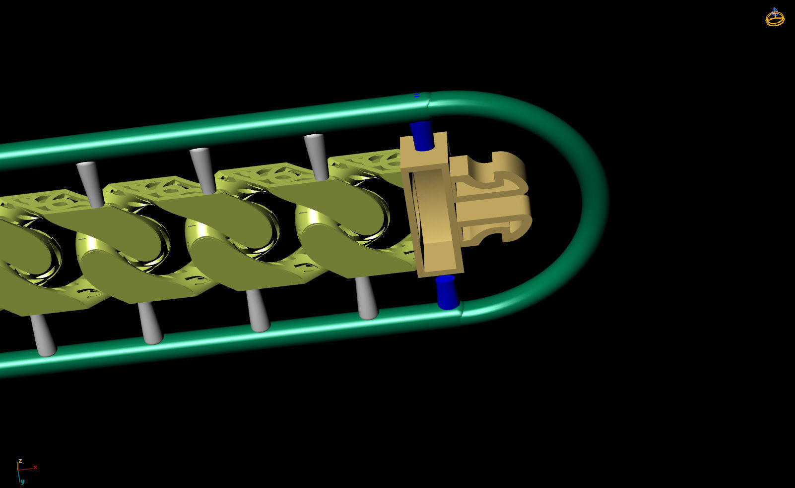 7 MM 18 CM CUBAN LINK CHAIN FOR BRACELET OR NECKLACE 3D print model_3