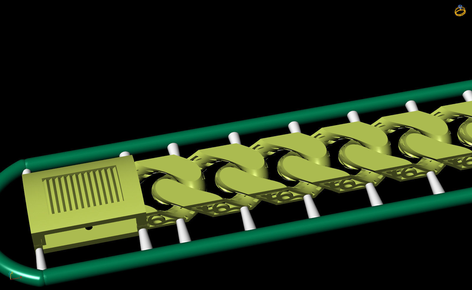 7 MM 18 CM CUBAN LINK CHAIN FOR BRACELET OR NECKLACE 3D print model_9