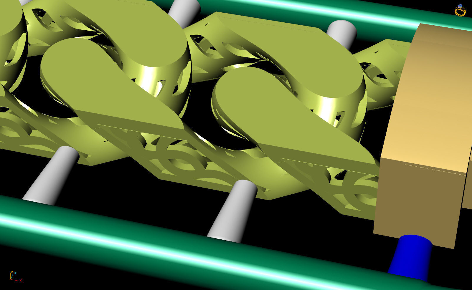 7 MM 18 CM CUBAN LINK CHAIN FOR BRACELET OR NECKLACE 3D print model_6