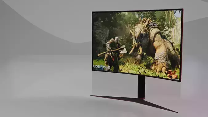 Gaming Monitor 3D Asset Low-poly 3D model