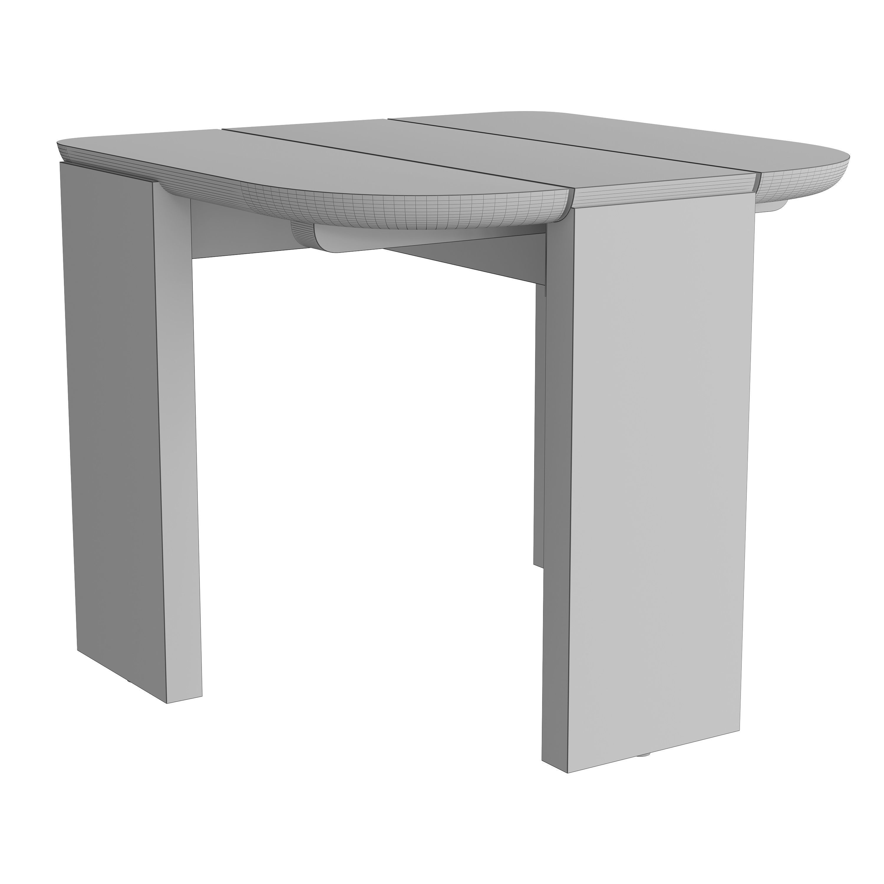 RH SOLARO TEAK SIDE TABLE 3D model_4