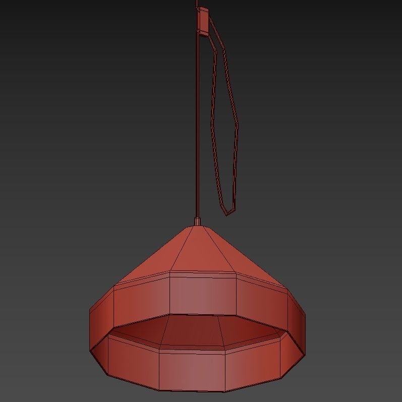 Lloop lamp messing 3D model_1