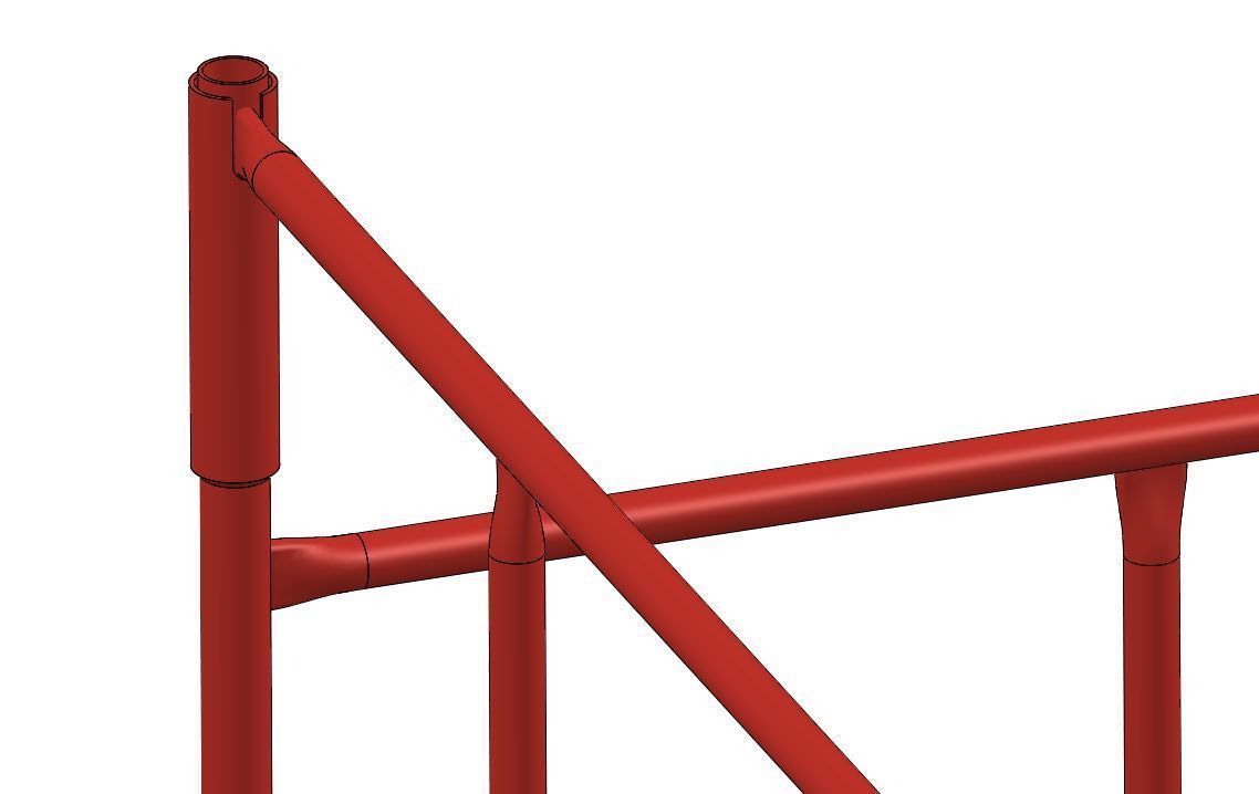 Column scaffolding Warsaw - 3 levels 3D model_12