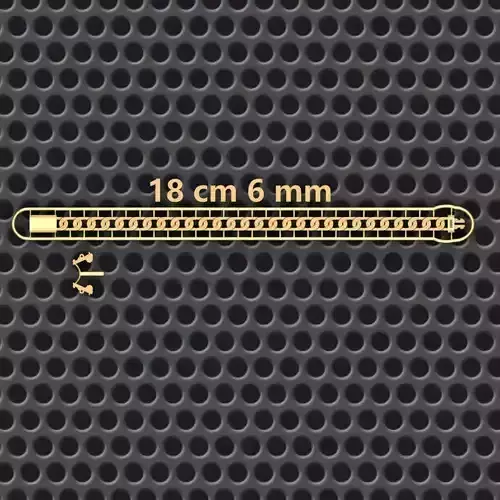 6 MM 18 CM  CUBAN LINK CHAIN FOR BRACELET OR NECKLACE