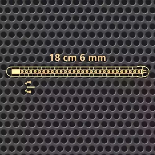 6 MM 18 CM  CUBAN LINK CHAIN FOR BRACELET OR NECKLACE