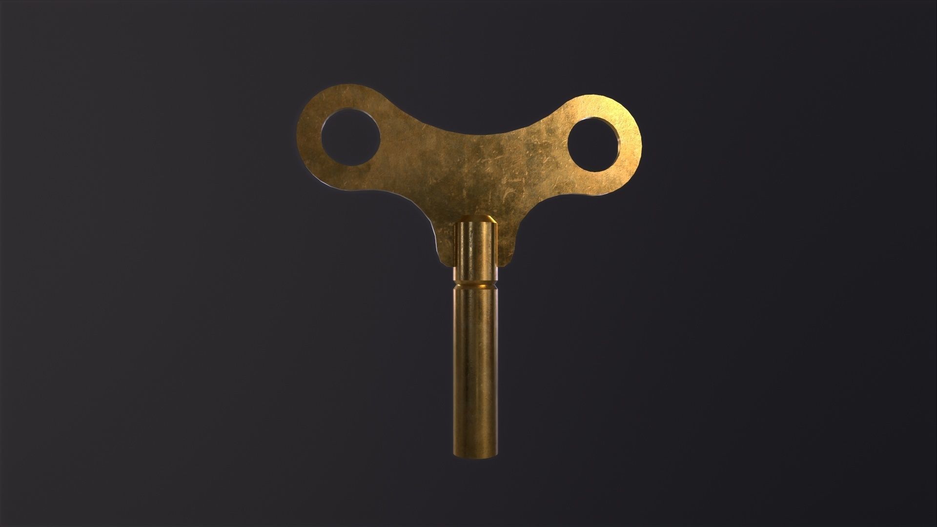 Clock key 3D Model Low-poly 3D model_5