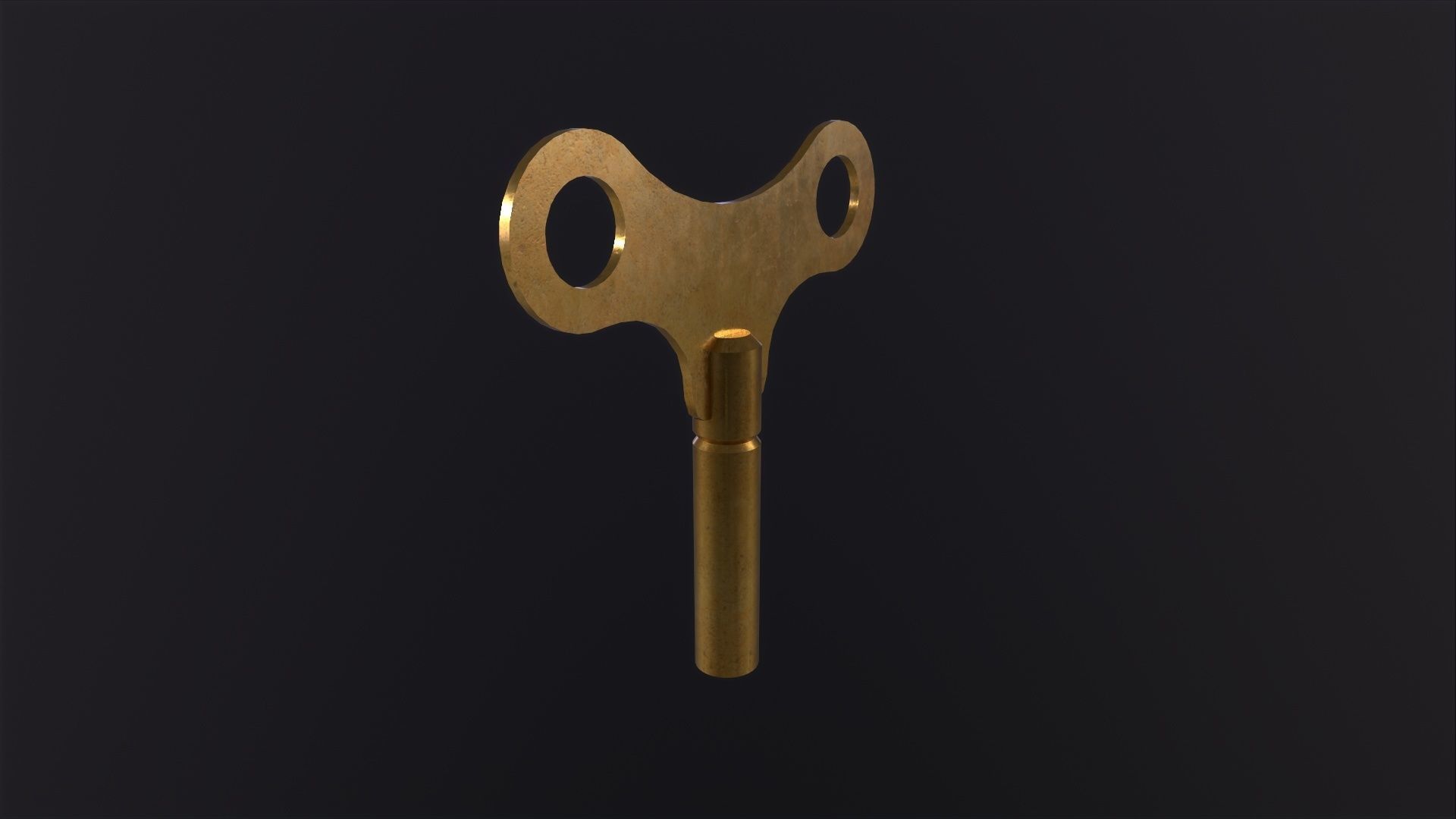 Clock key 3D Model Low-poly 3D model_4
