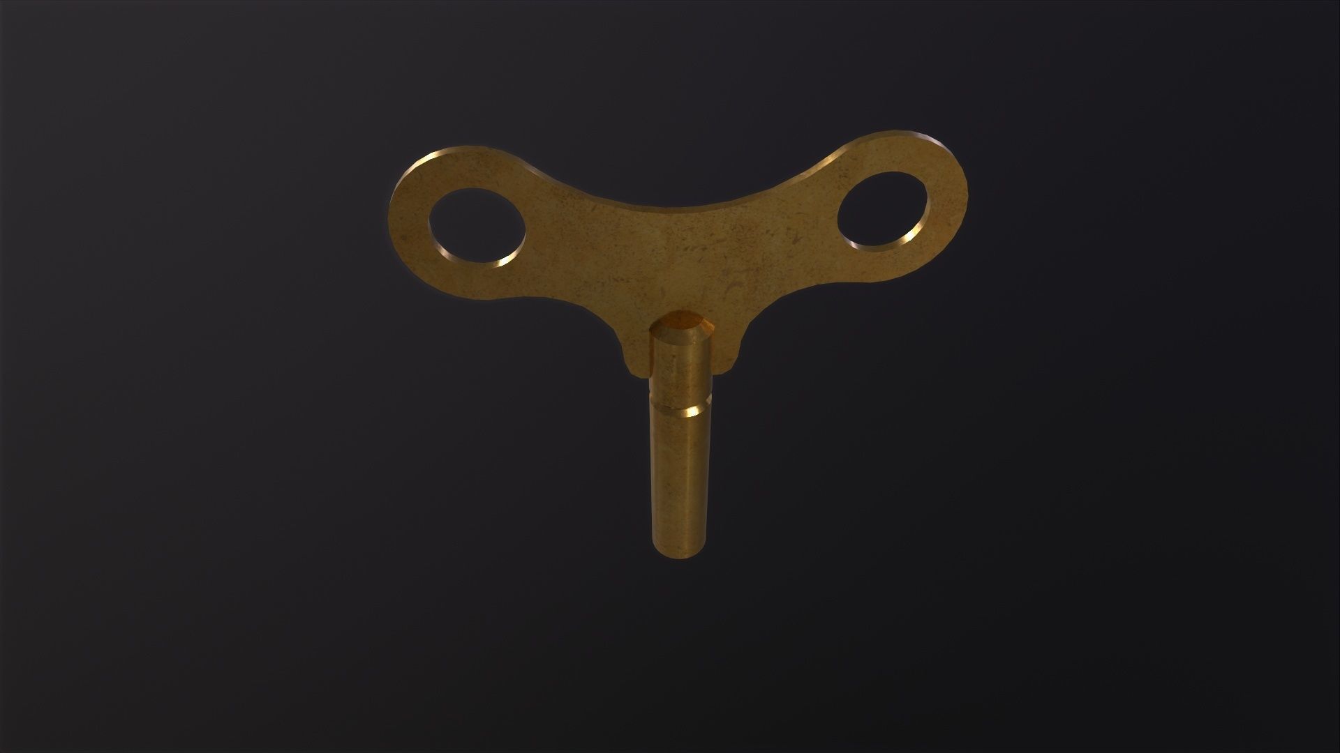 Clock key 3D Model Low-poly 3D model_6