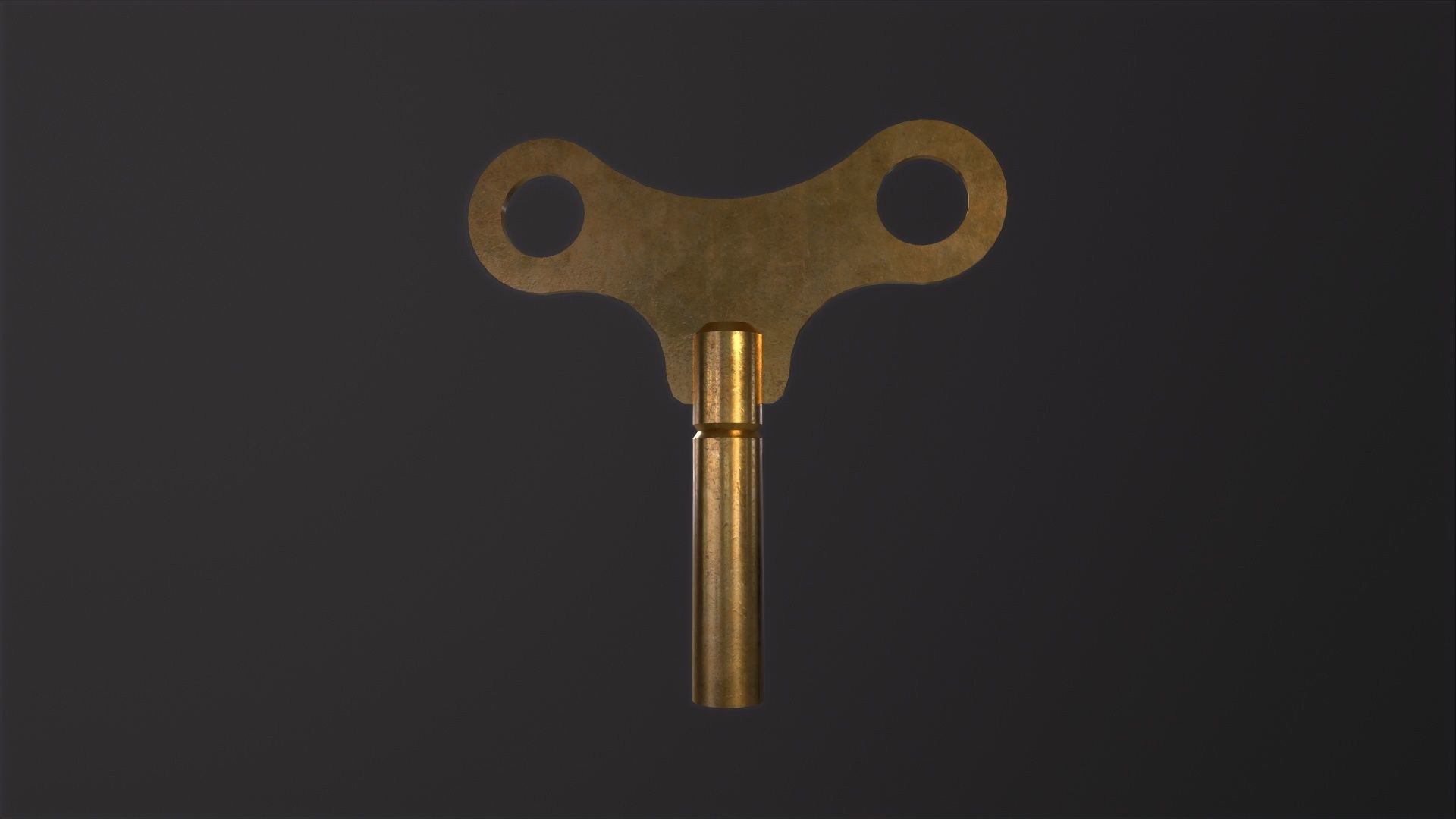 Clock key 3D Model Low-poly 3D model_3