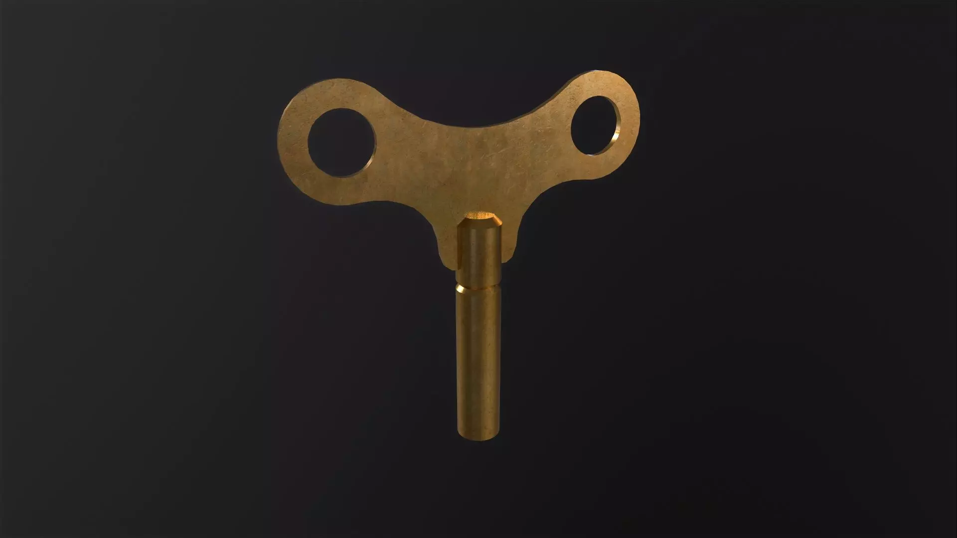 Clock key 3D Model Low-poly 3D model_0