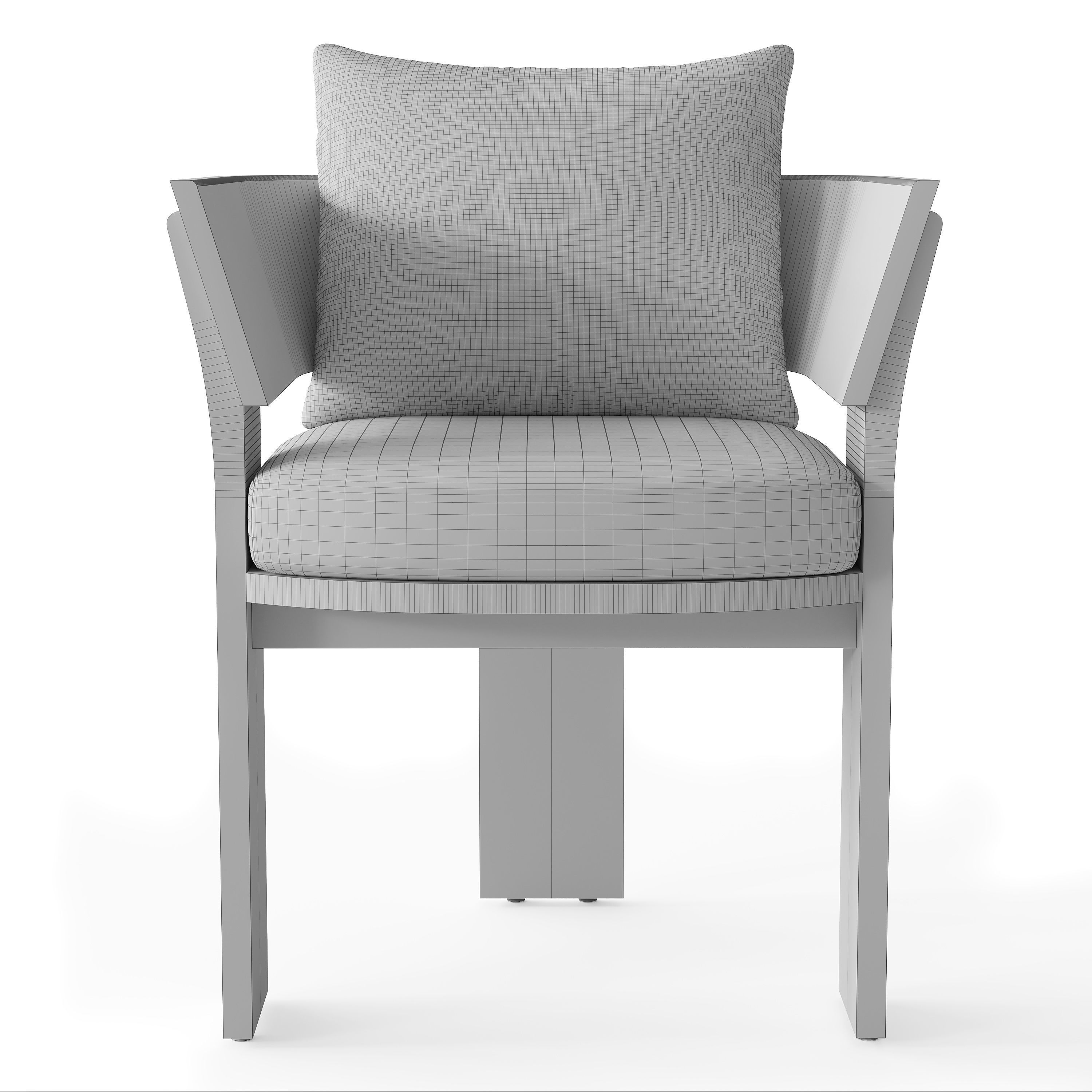 RH SOLARO TEAK RECTANGULAR DINING TABLE 3D model_12