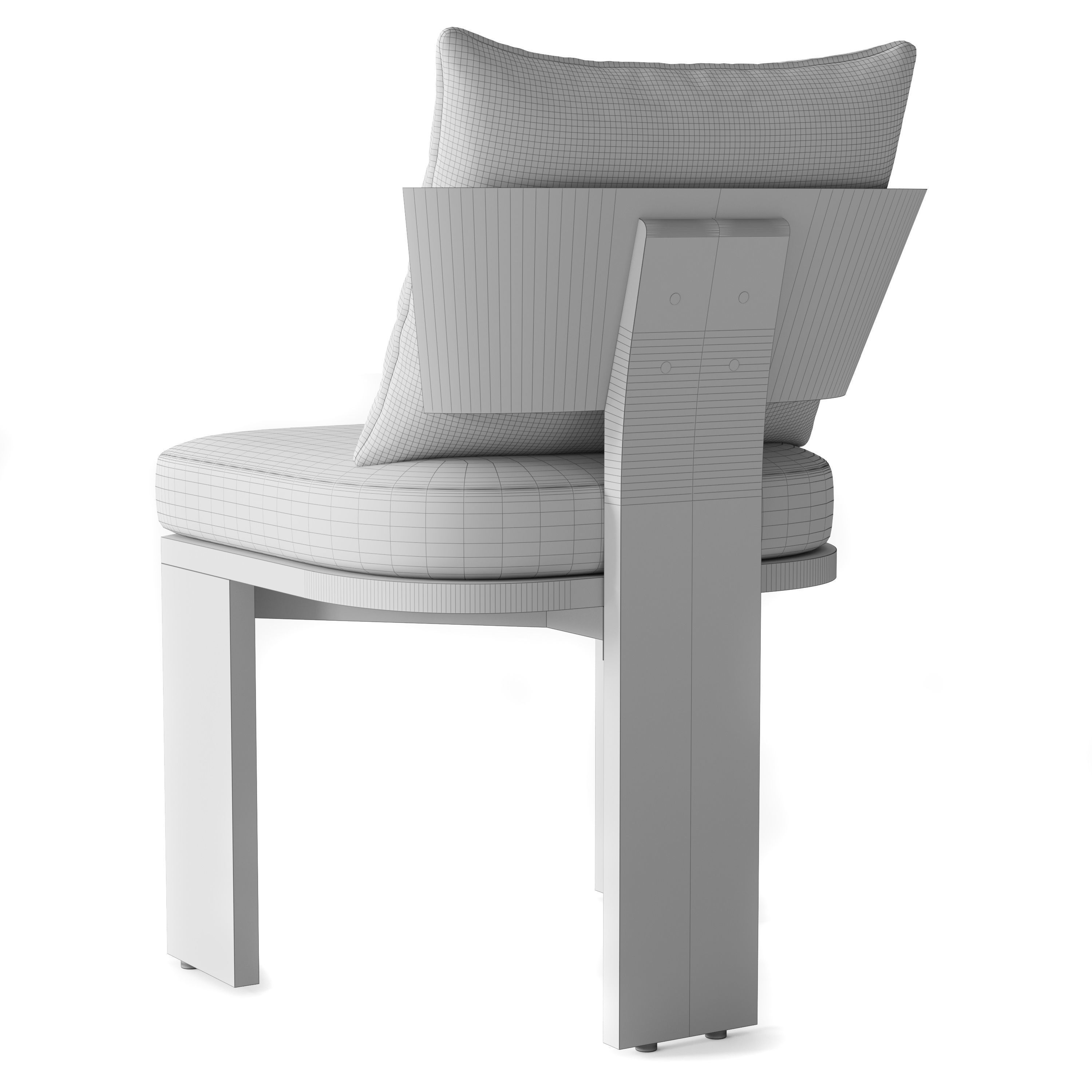 RH SOLARO TEAK RECTANGULAR DINING TABLE 3D model_6