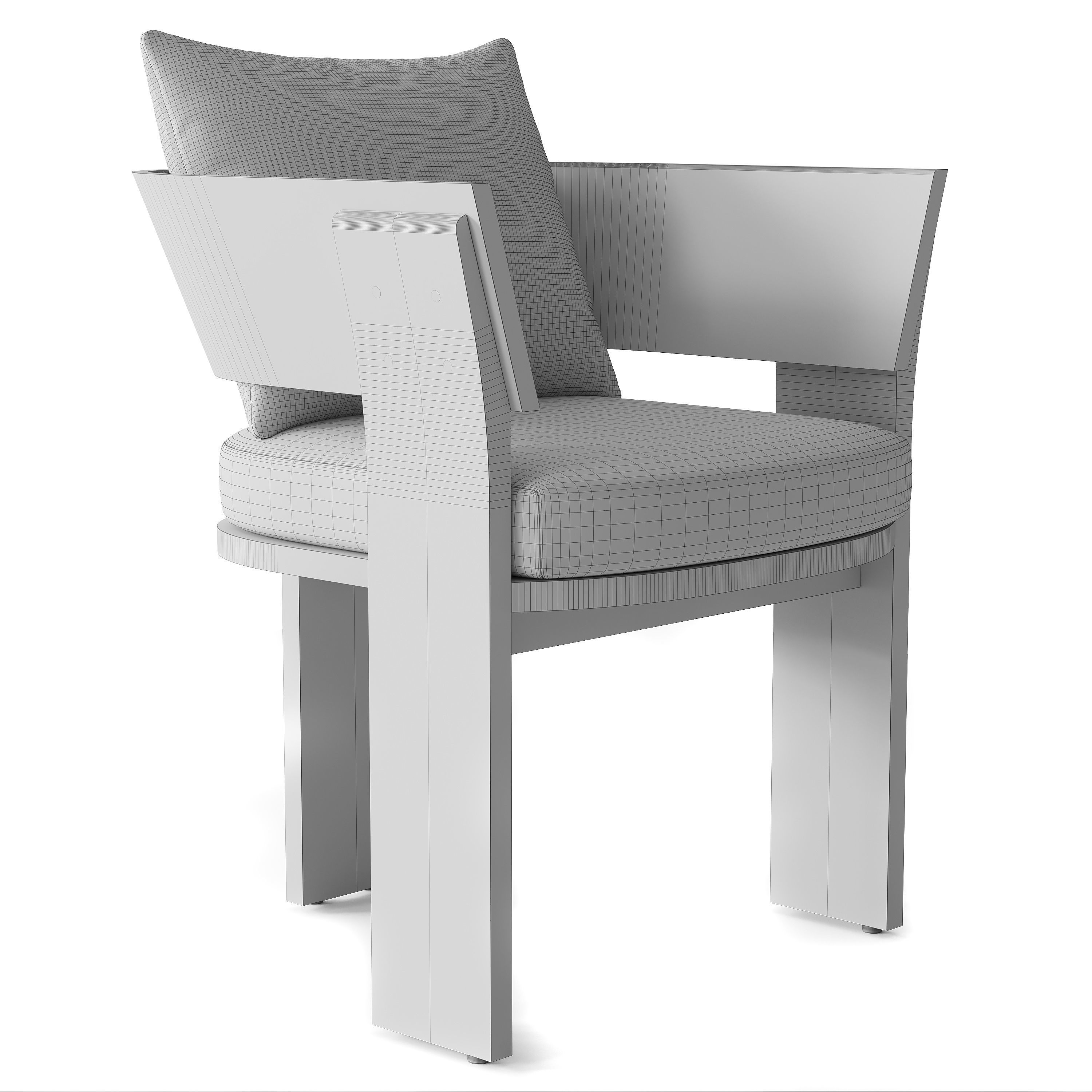 RH SOLARO TEAK RECTANGULAR DINING TABLE 3D model_10