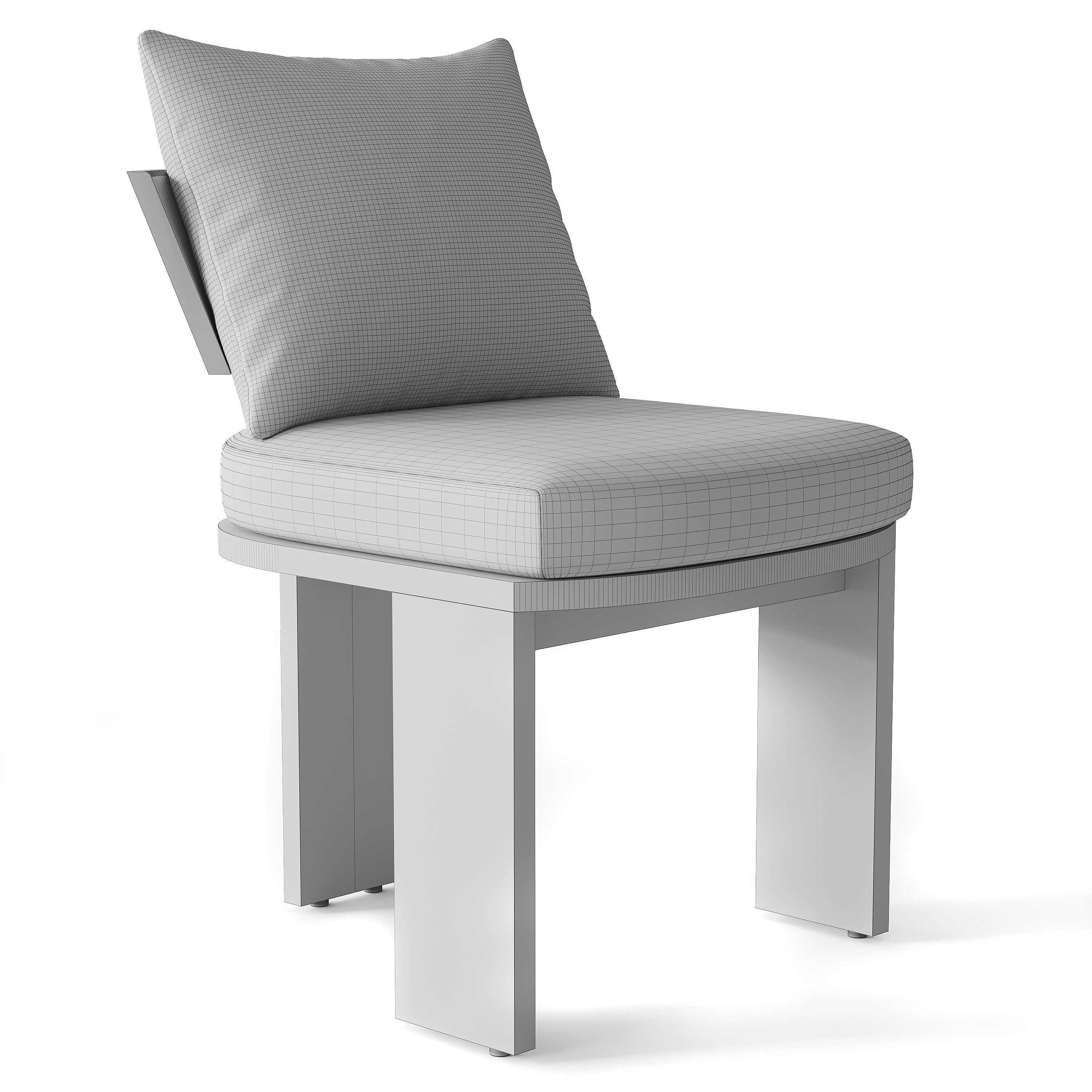 RH SOLARO TEAK RECTANGULAR DINING TABLE 3D model_4