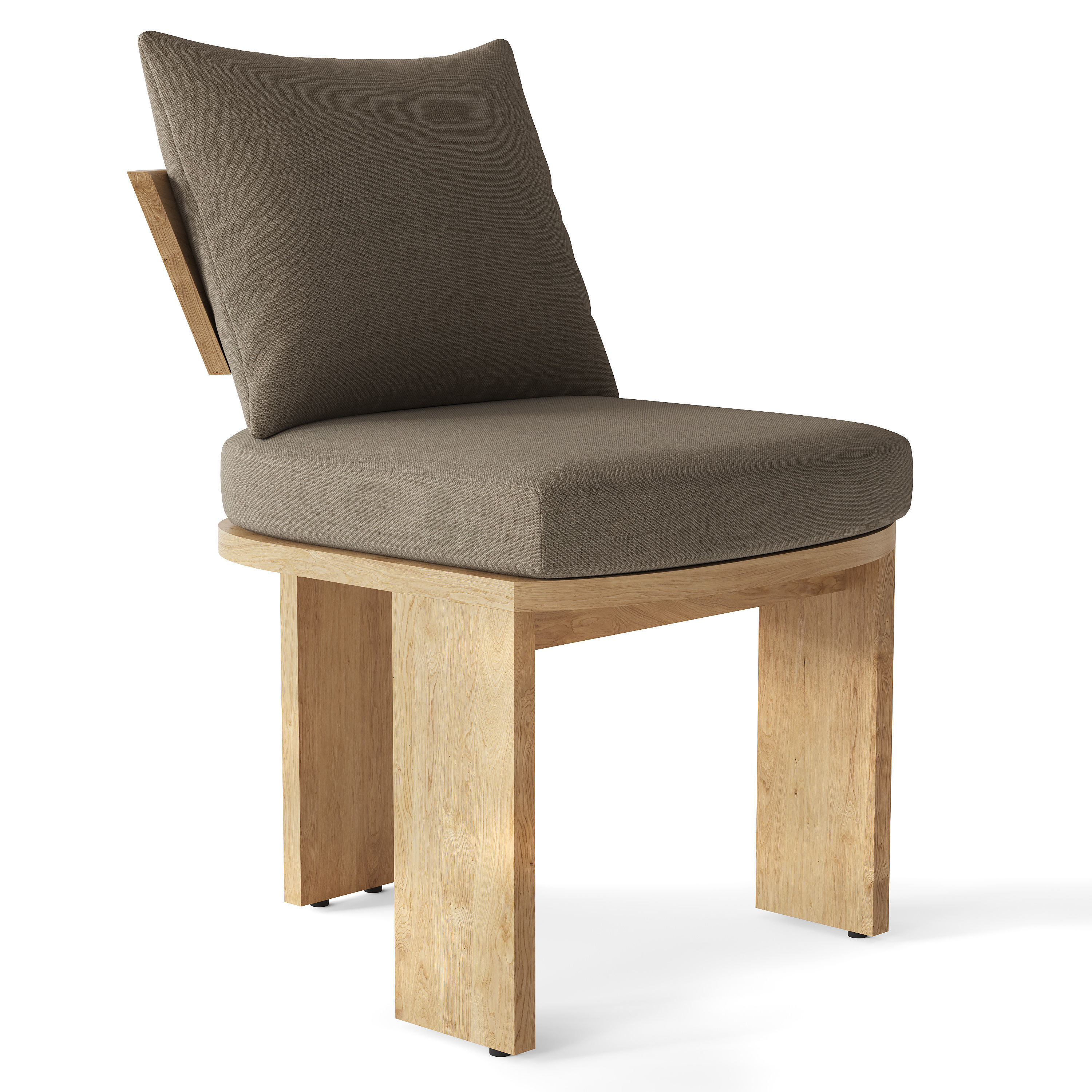 RH SOLARO TEAK RECTANGULAR DINING TABLE 3D model_2