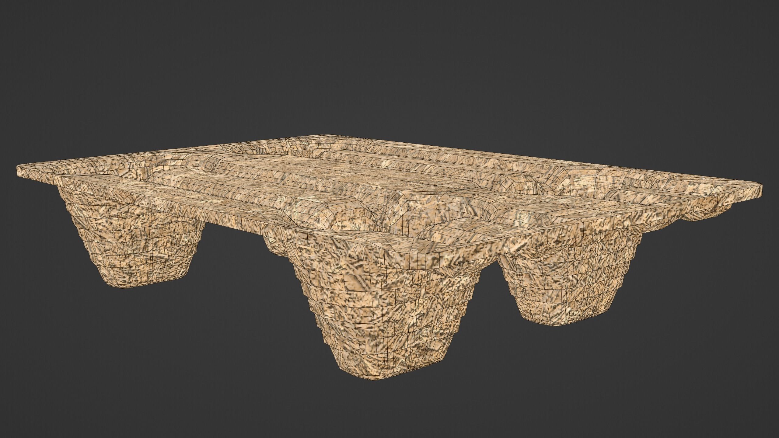 Display pallet Low-poly 3D model_9