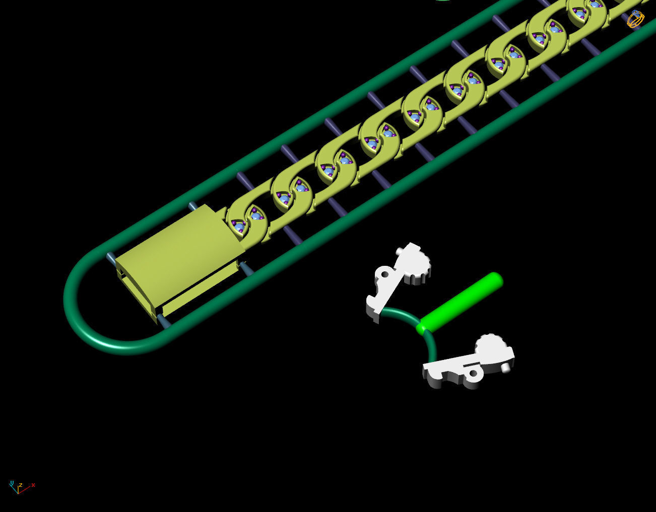 6 MM 18 CM CUBAN LINK CHAIN FOR BRACELET OR NECKLACE 3D print model_5