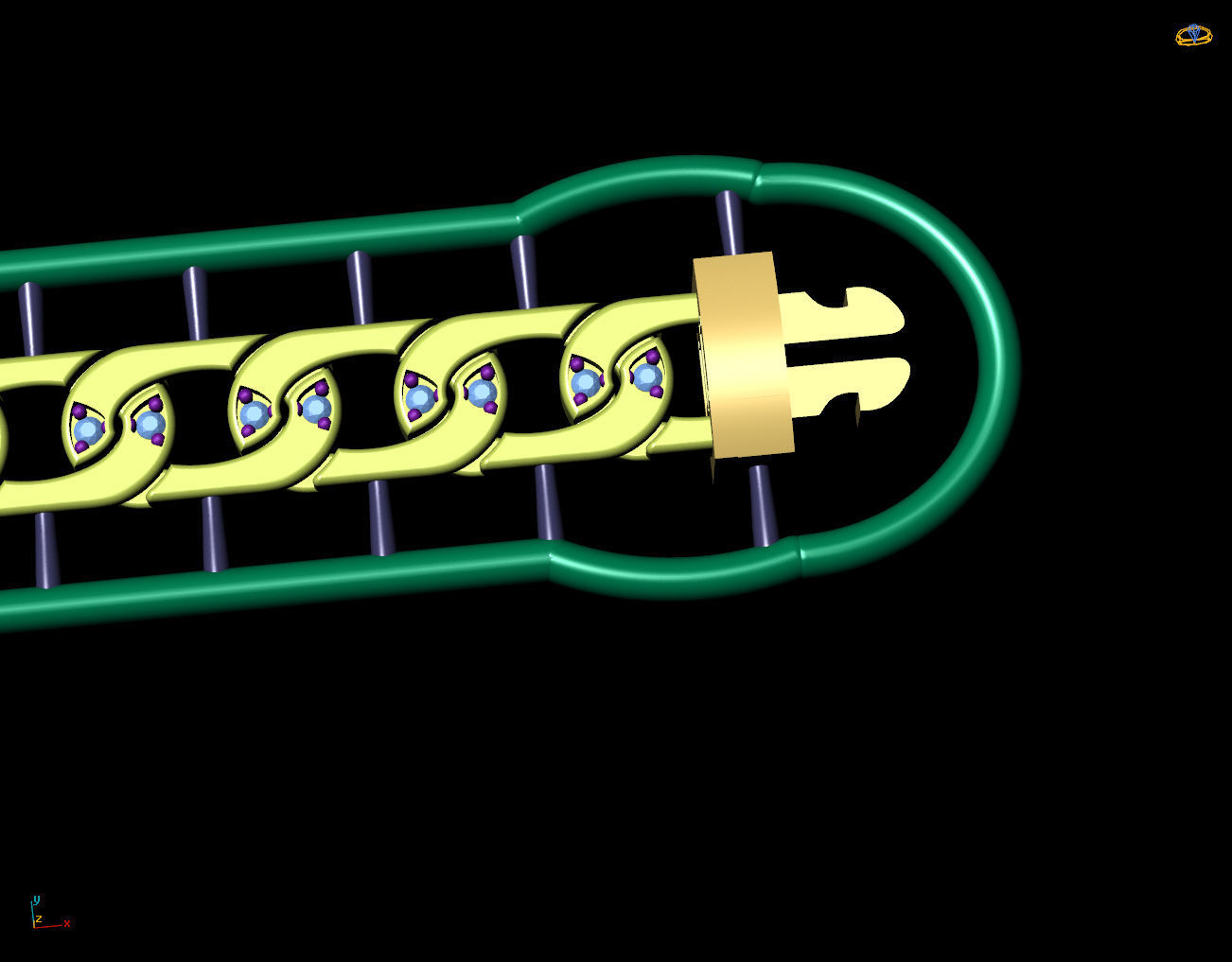 6 MM 18 CM CUBAN LINK CHAIN FOR BRACELET OR NECKLACE 3D print model_6