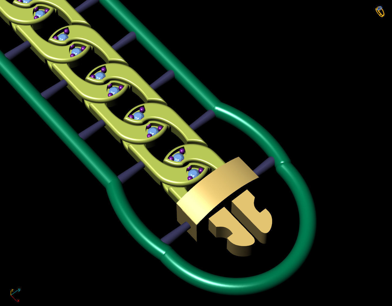 6 MM 18 CM CUBAN LINK CHAIN FOR BRACELET OR NECKLACE 3D print model_2