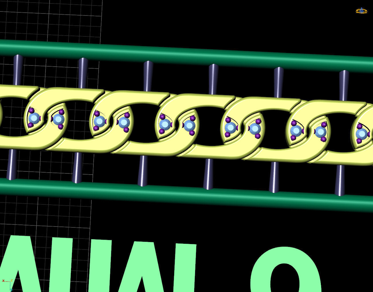 6 MM 18 CM CUBAN LINK CHAIN FOR BRACELET OR NECKLACE 3D print model_14