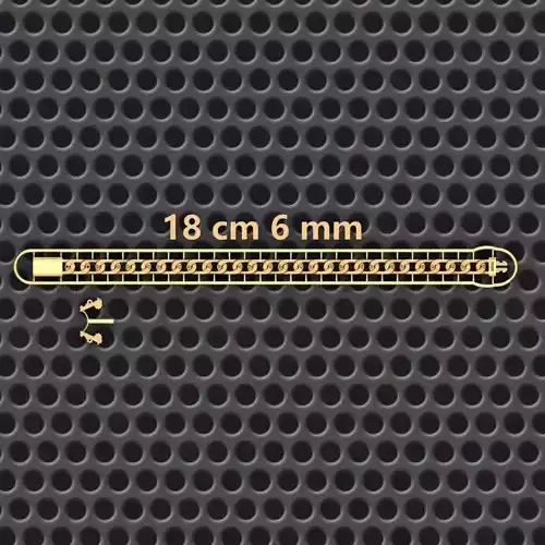 6 MM 18 CM  CUBAN LINK CHAIN FOR BRACELET OR NECKLACE