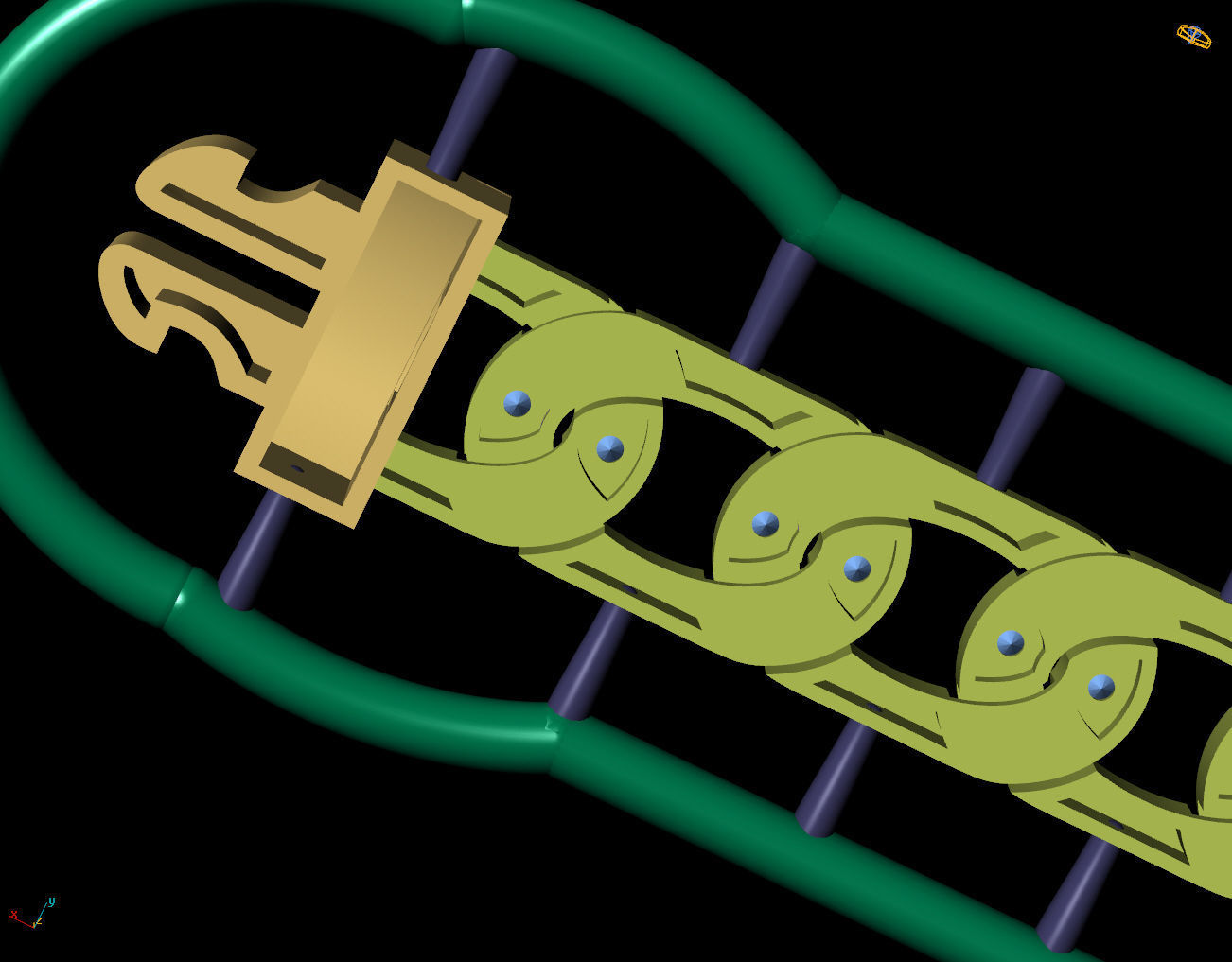 6 MM 18 CM CUBAN LINK CHAIN FOR BRACELET OR NECKLACE 3D print model_13