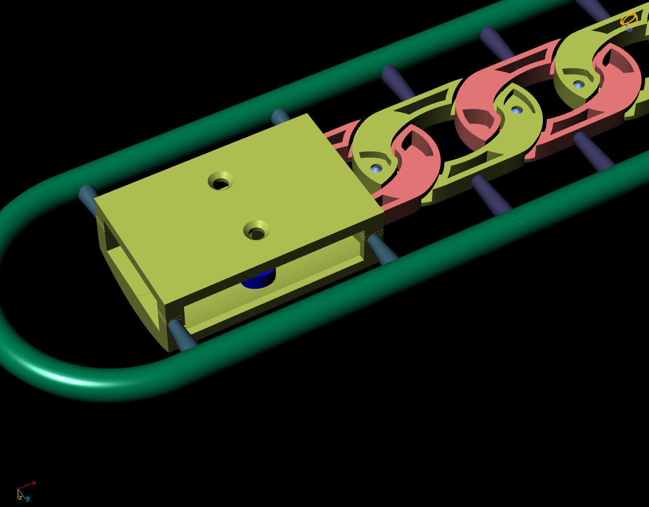 6 MM 18 CM CUBAN LINK CHAIN FOR BRACELET OR NECKLACE 3D print model_11