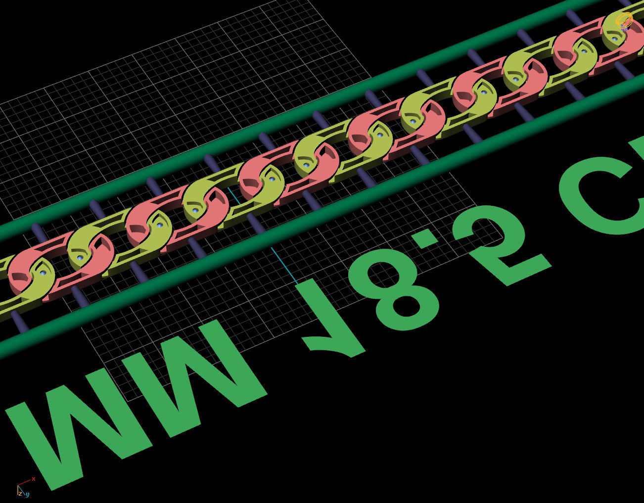 6 MM 18 CM CUBAN LINK CHAIN FOR BRACELET OR NECKLACE 3D print model_2