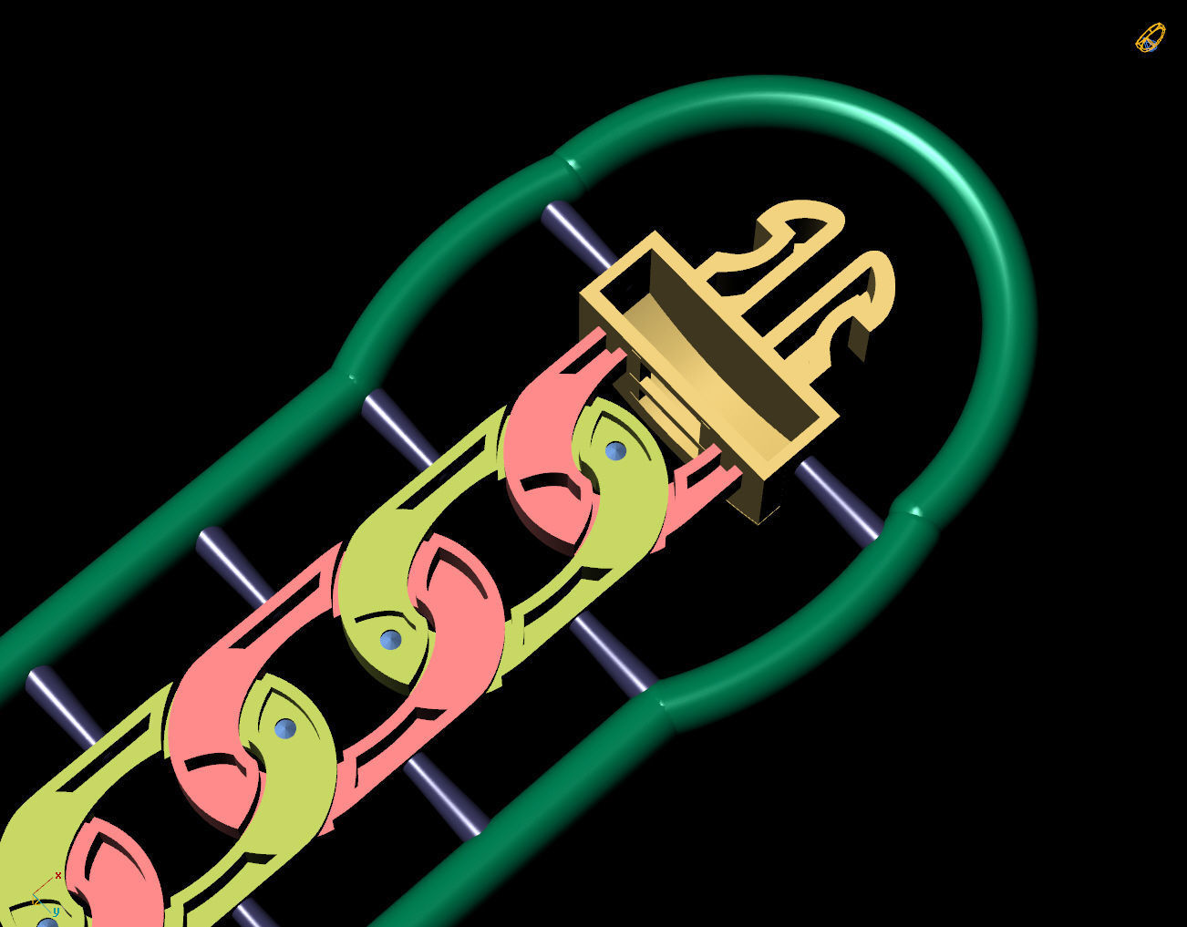 6 MM 18 CM CUBAN LINK CHAIN FOR BRACELET OR NECKLACE 3D print model_4