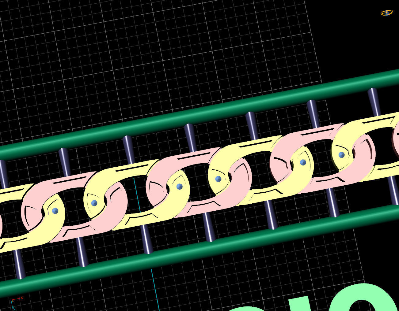 6 MM 18 CM CUBAN LINK CHAIN FOR BRACELET OR NECKLACE 3D print model_7