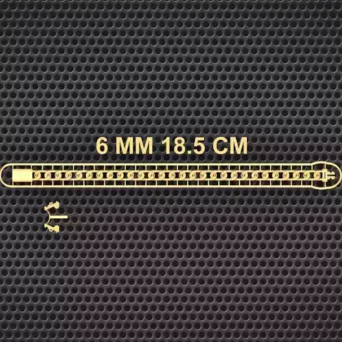 6 MM 18 CM  CUBAN LINK CHAIN FOR BRACELET OR NECKLACE