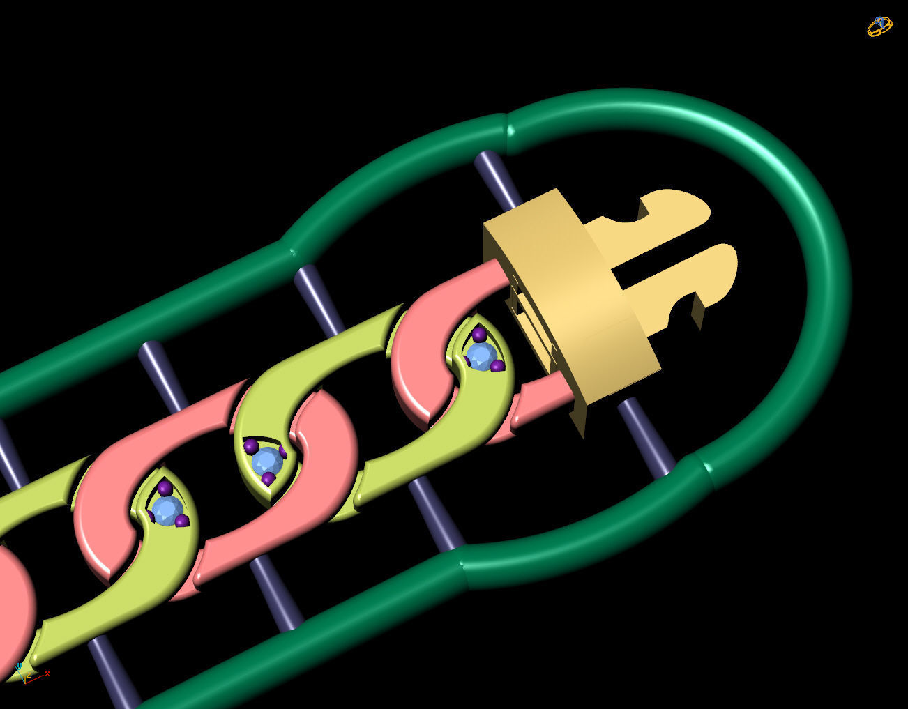 6 MM 18 CM CUBAN LINK CHAIN FOR BRACELET OR NECKLACE 3D print model_6