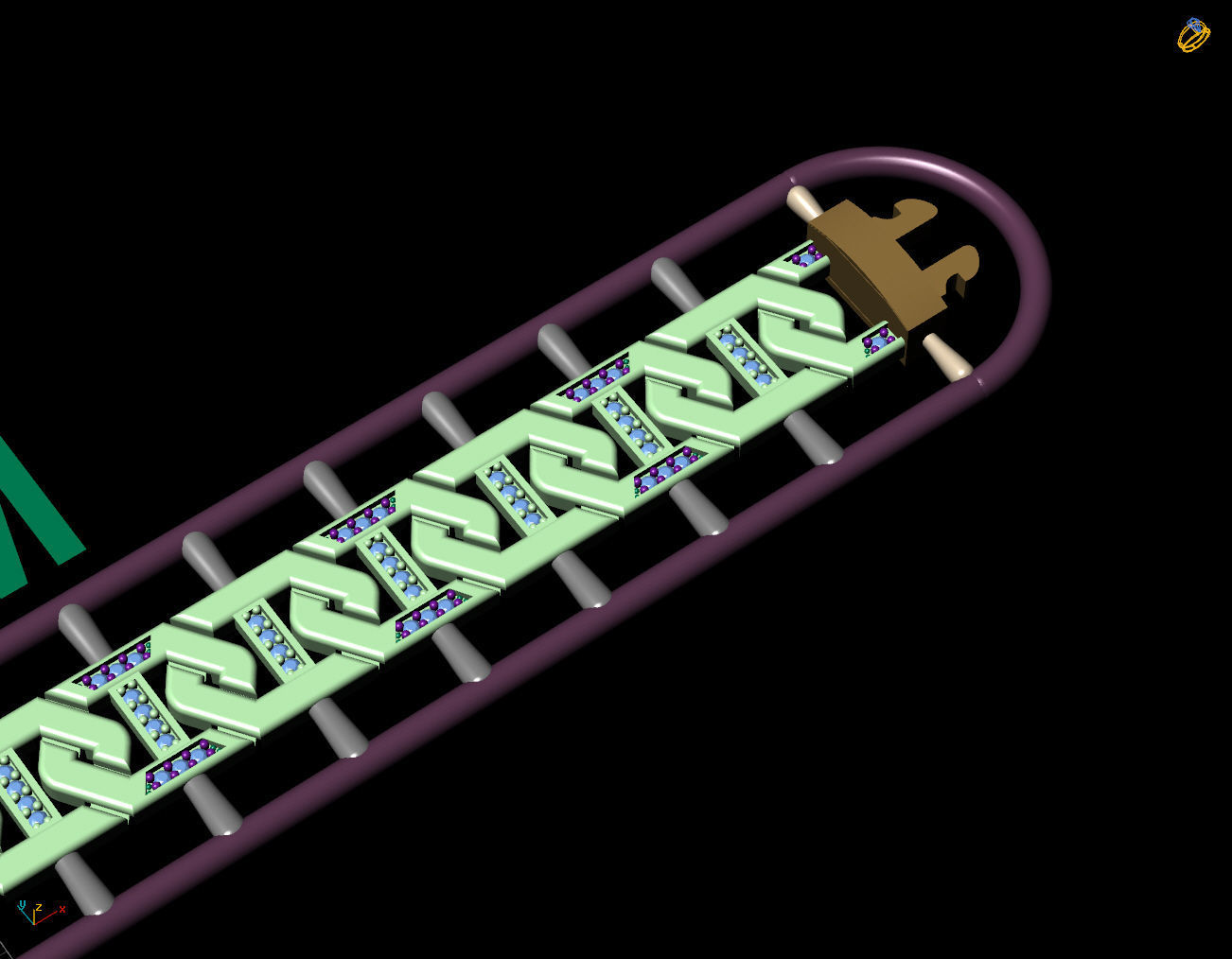 9 MM 18 CM CUBAN LINK CHAIN FOR BRACELET OR NECKLACE 3D print model_2