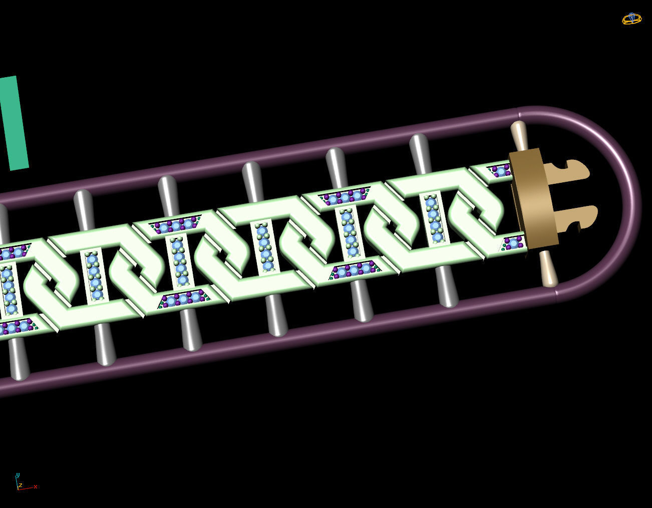 9 MM 18 CM CUBAN LINK CHAIN FOR BRACELET OR NECKLACE 3D print model_12