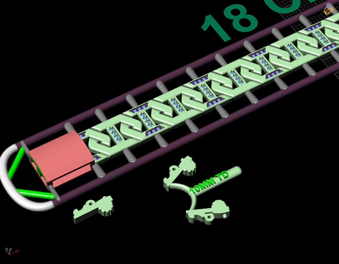 9 MM 18 CM CUBAN LINK CHAIN FOR BRACELET OR NECKLACE 3D print model_6