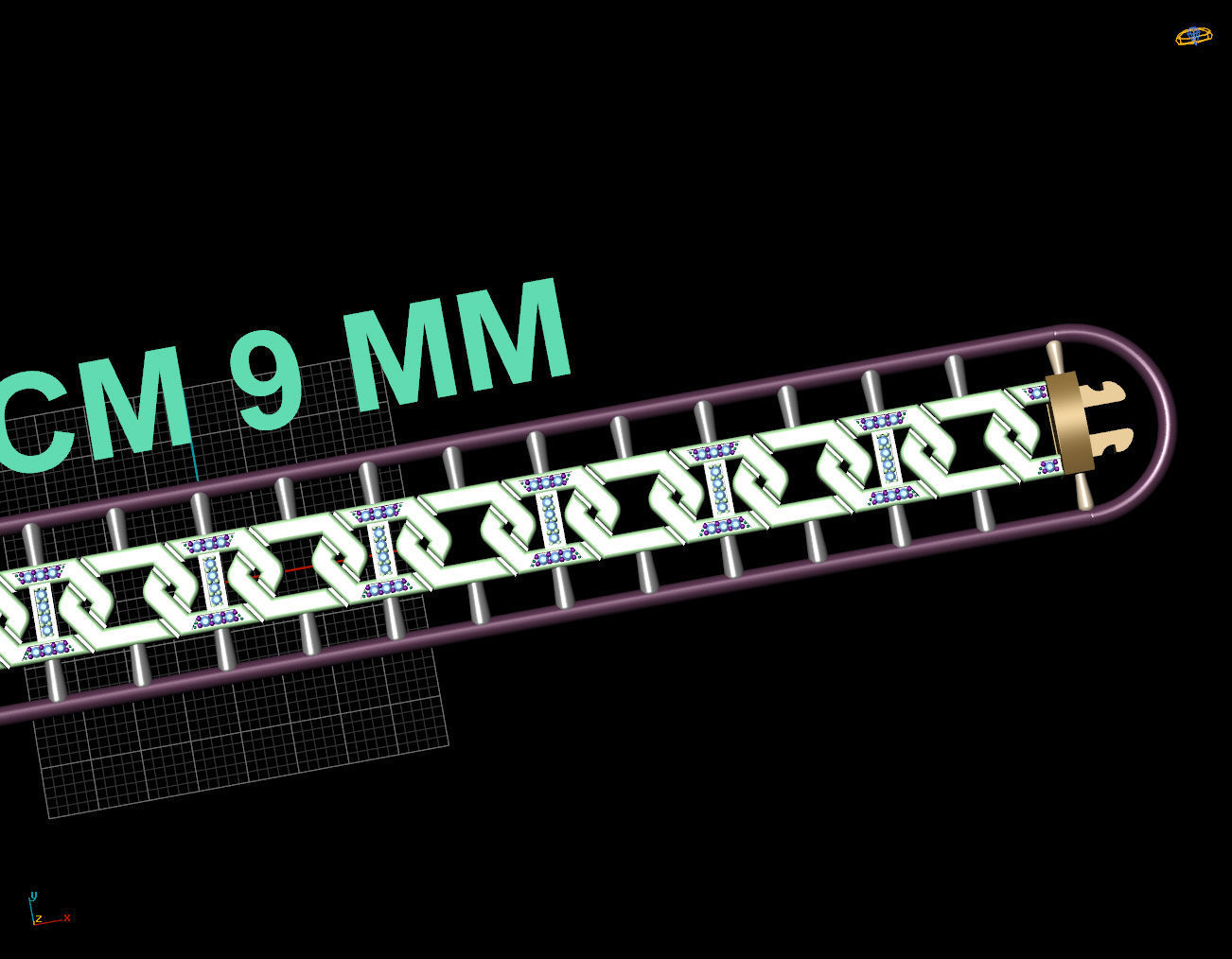 9 MM 18 CM CUBAN LINK CHAIN FOR BRACELET OR NECKLACE 3D print model_11