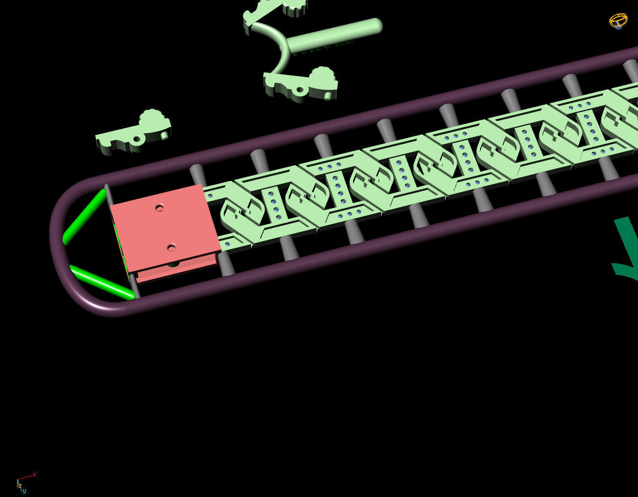 9 MM 18 CM CUBAN LINK CHAIN FOR BRACELET OR NECKLACE 3D print model_4