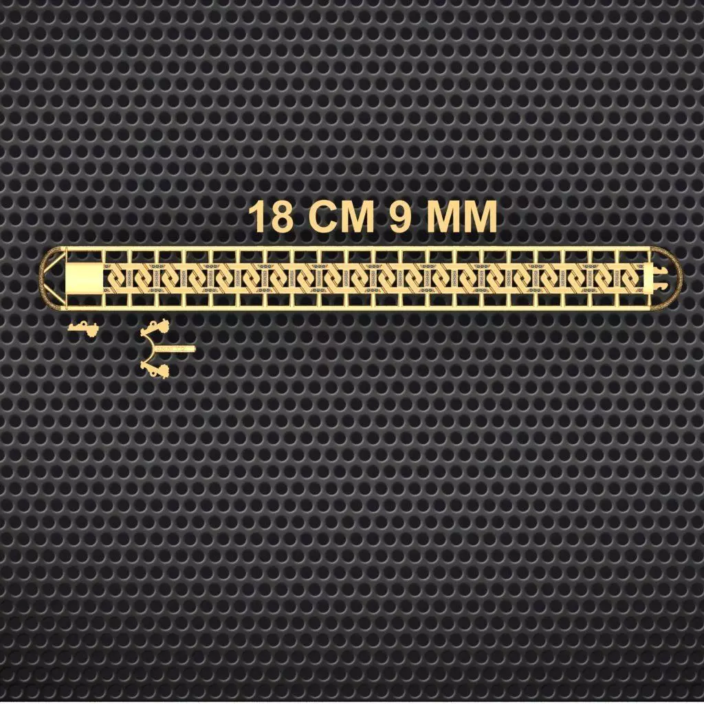 9 MM 18 CM CUBAN LINK CHAIN FOR BRACELET OR NECKLACE 3D print model_0