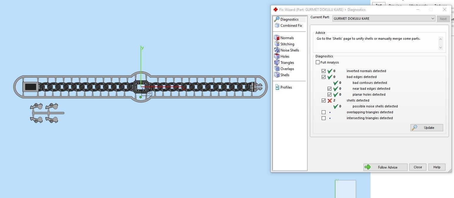 6 NN 18 CM  CUBAN LINK CHAIN FOR BRACELET OR NECKLACE 3D print model_1