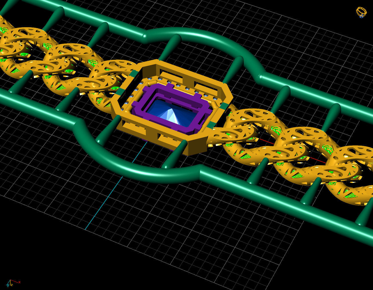 6 NN 18 CM  CUBAN LINK CHAIN FOR BRACELET OR NECKLACE 3D print model_7