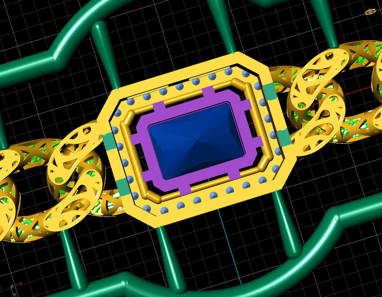 6 NN 18 CM  CUBAN LINK CHAIN FOR BRACELET OR NECKLACE 3D print model_15