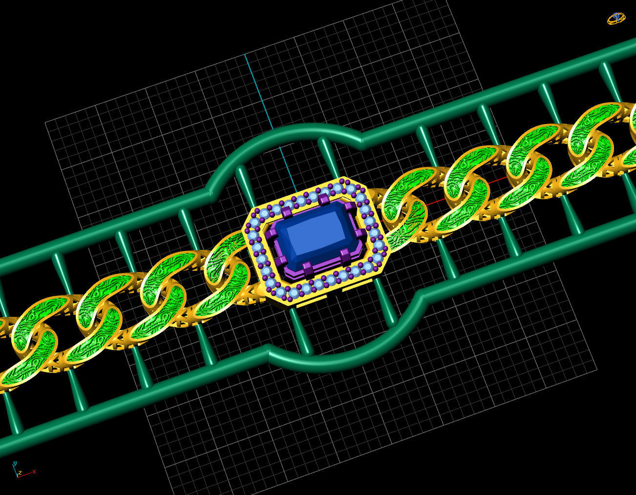 6 NN 18 CM  CUBAN LINK CHAIN FOR BRACELET OR NECKLACE 3D print model_12