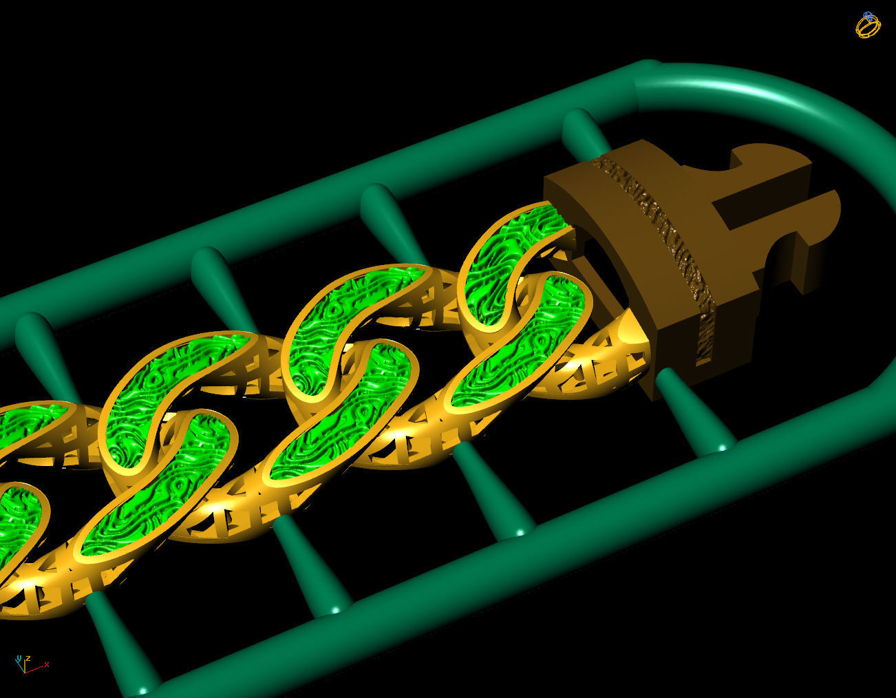 6 NN 18 CM  CUBAN LINK CHAIN FOR BRACELET OR NECKLACE 3D print model_10