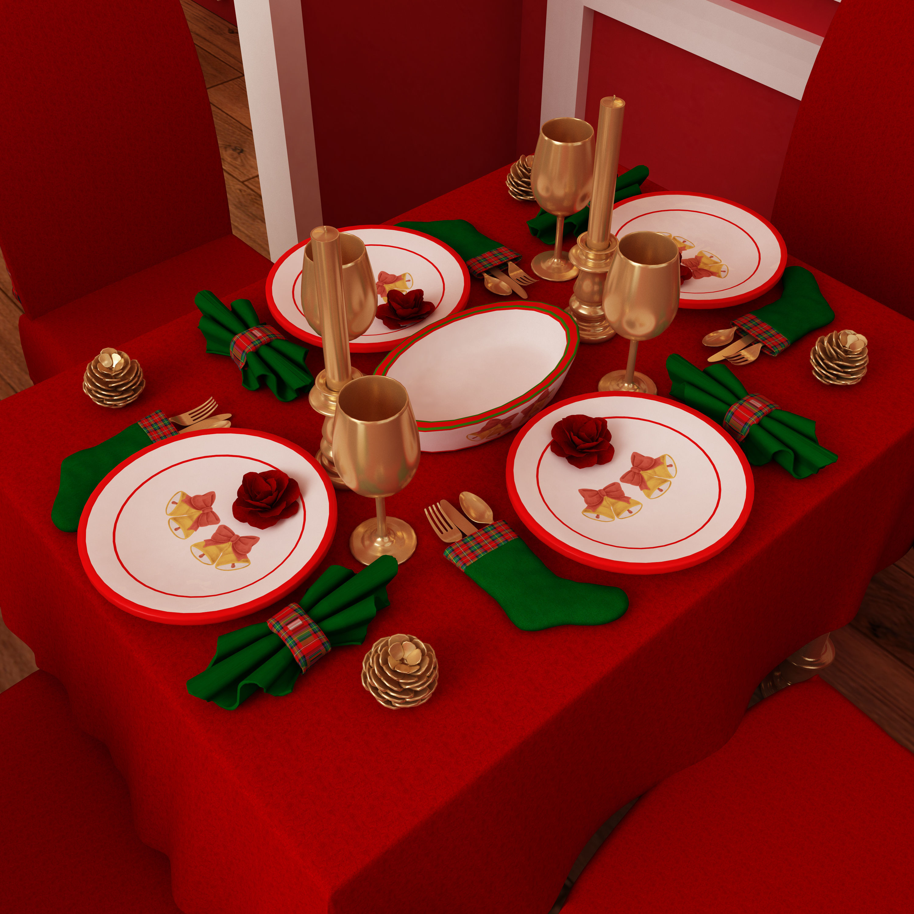 santa claus miniature house dollhouse printable 3D print model_8