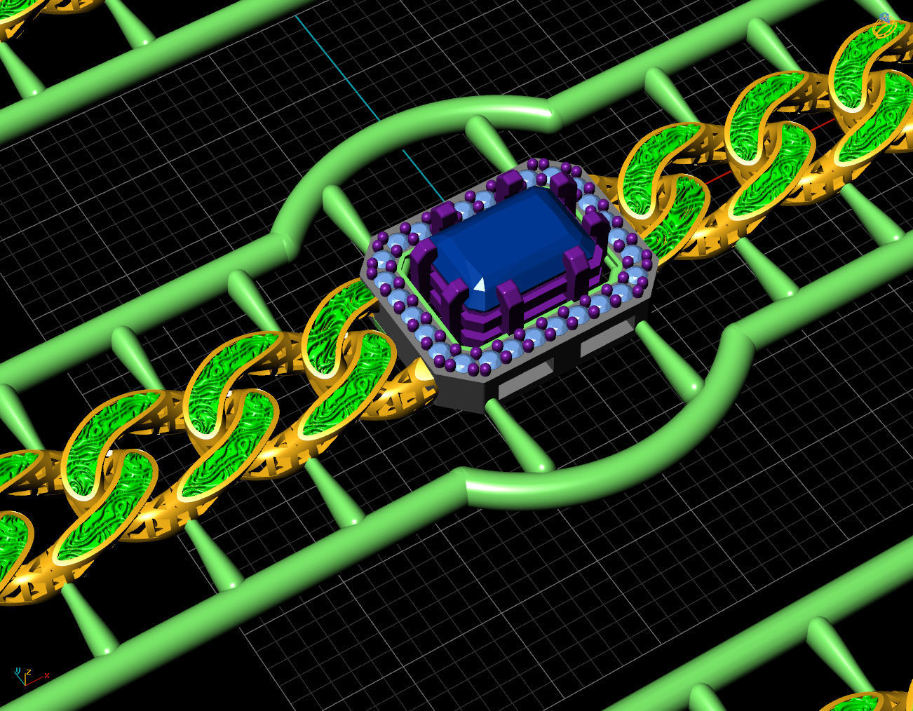 7 MM 45 CM CUBAN LINK CHAIN FOR BRACELET OR NECKLACE 3D print model_16